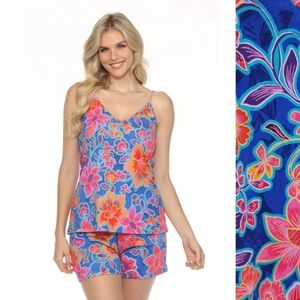 Johnny Was Daniela Blue Floral Cami Tank Top Women's Size XL